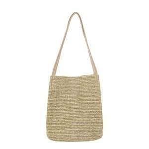 Vintage Handmade Women Rattan Bag Straw Woven Shoulder Bags Bow Holiday Beach Bohemia Crossbody Bag