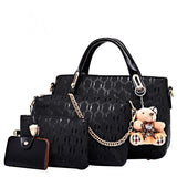 4Pcs/Set Elegant Ladies Bear Pendant Handbag