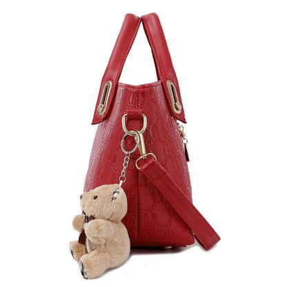 4Pcs/Set Elegant Ladies Bear Pendant Handbag