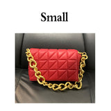 Thick Chain Quilted Shoulder Purses And Handbag Women