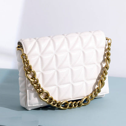 Thick Chain Quilted Shoulder Purses And Handbag Women