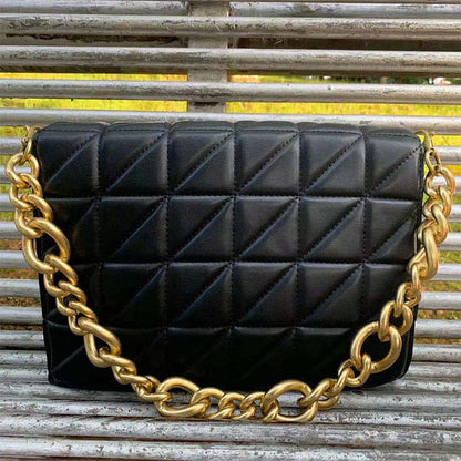 Thick Chain Quilted Shoulder Purses And Handbag Women