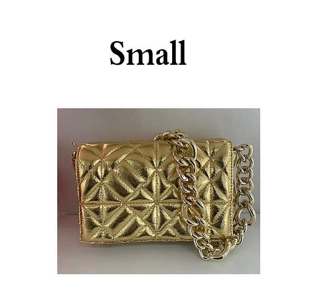 Thick Chain Quilted Shoulder Purses And Handbag Women