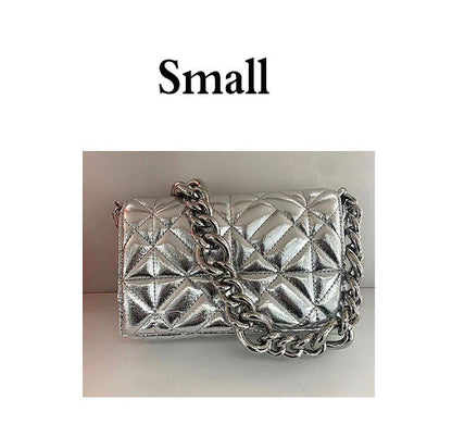 Thick Chain Quilted Shoulder Purses And Handbag Women