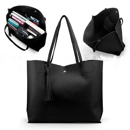 Casual Tassel Leather Shoulder Bag - 7 Colors